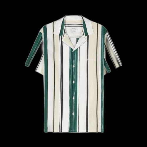 Lanvin Printed Bowling Shirt 'Bottle'