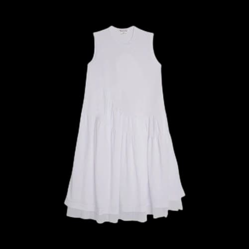Comme des Garçons Polyester Honeycomb Nylon Tulle Dress 'White/White'