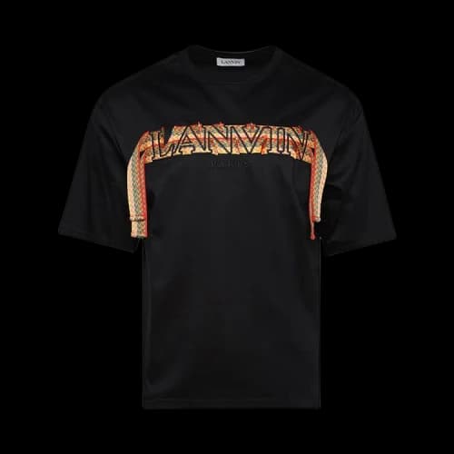 Lanvin Curb Embroidered T-Shirt 'Black/Orange'