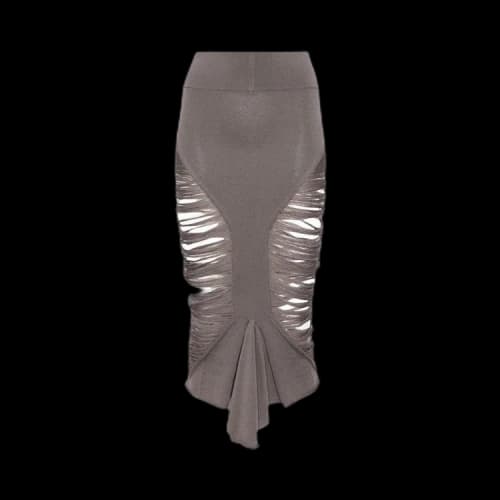 Rick Owens Calf Tanja Skirt 'Dust'