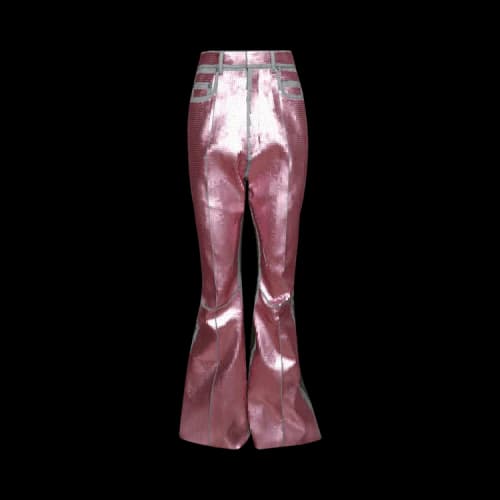 Rick Owens Embroidered Denim Pants 'Blue/Pink/Acid'