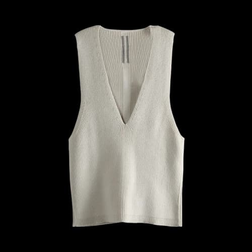 Rick Owens Maglia V Neck Top 'Natural'