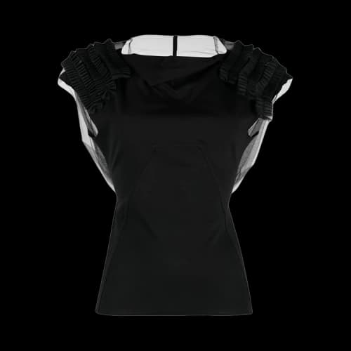 Rick Owens Shoulder Detail Knit Top 'Black'