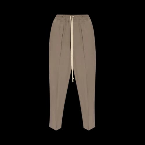 Rick Owens Drawstring Ataires Cropped Trousers 'Dust'
