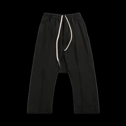 Rick Owens Drawstring Cropped Pants 'Black'