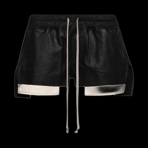 Rick Owens Leather Boxer Shorts 'Black'