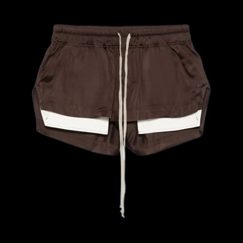 Rick Owens Silk Fog Boxers 'Mahogany'