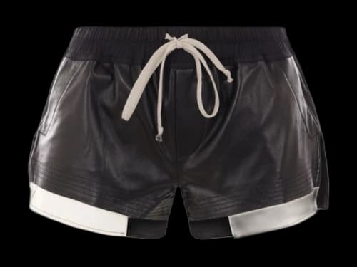 Rick Owens Pelle Shorts Fog Boxers Black