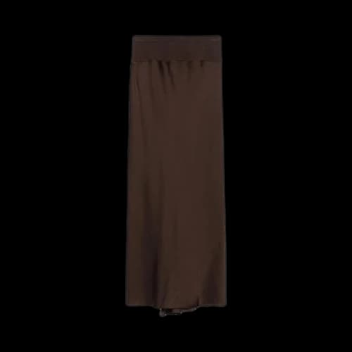 Rick Owens Gonna Calf Bias Skirt 'Mahogany'