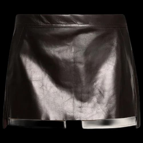 Rick Owens Fog Cutoff Mini Skirt 'Mahogany'