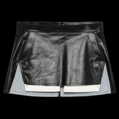 Rick Owens Denim Fog Cut-Off Mini Skirt 'Black'