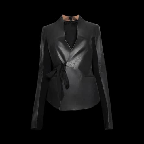 Rick Owens Leather Jacket 'Black'