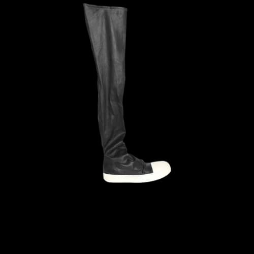 Rick Owens Hollywood Knee-High Stocking Sneaks 'Black Milk' (Women's)