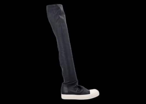 Rick Owens Hollywood DRKSHDW Knee High Stocking Sneaks Black Milk (Women's)