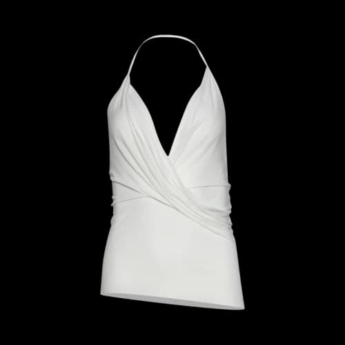 Rick Owens Draped Top 'Milk'