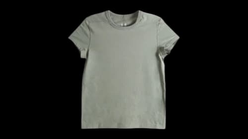 Rick Owens Women's Cropped Level T-shirt Euca