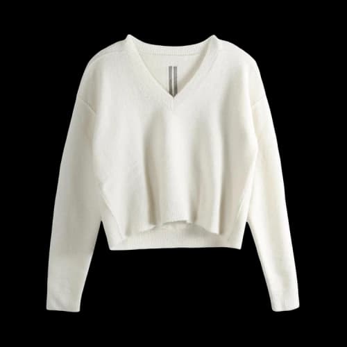 Rick Owens Tommy V Neck Sweater 'Butter'