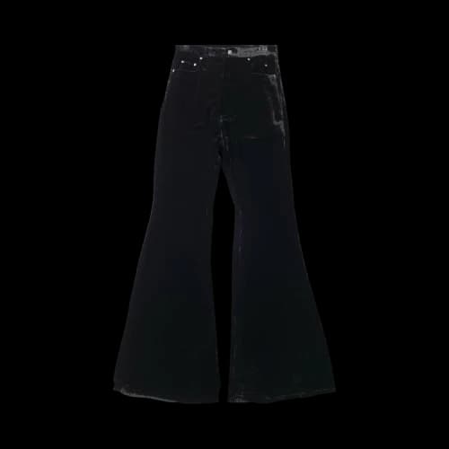 Rick Owens Velvet Bolan Bootcut Pants 'Black'