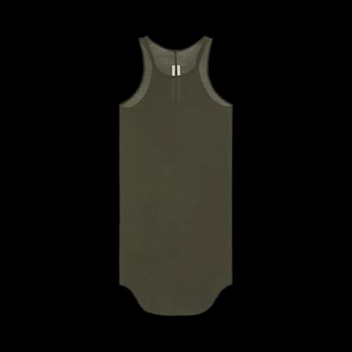 Rick Owens Mini Ribbed Tank 'Forest'