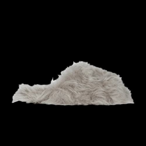 Rick Owens Porterville Slide 'Pearl Toscana Shearling' (Women's)
