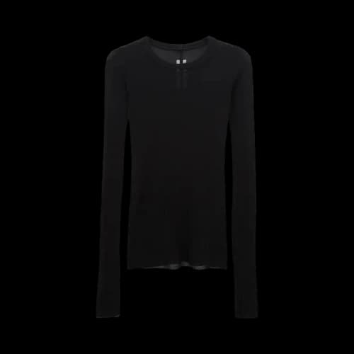Rick Owens Rib Long-Sleeve T-Shirt 'Black'