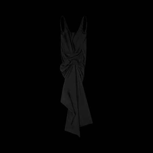 Rick Owens Strutter Draped Dress 'Black'