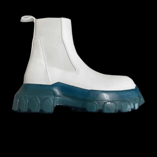 Rick Owens Mega Bozo Tractor Beetle 'Chalk White Blue Transparent' (Women's)