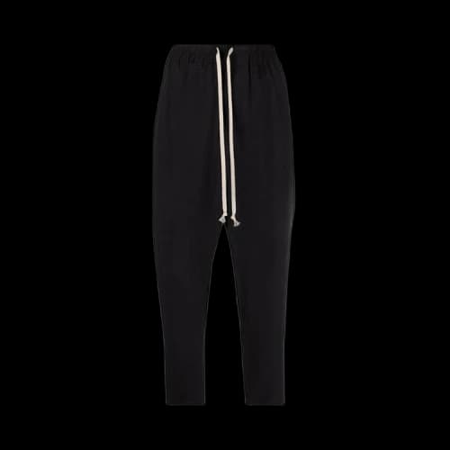 Rick Owens Cropped Astaires Drawstring Pants 'Black'