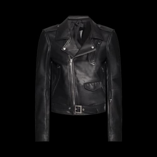 Rick Owens Leather Biker Jacket 'Black'