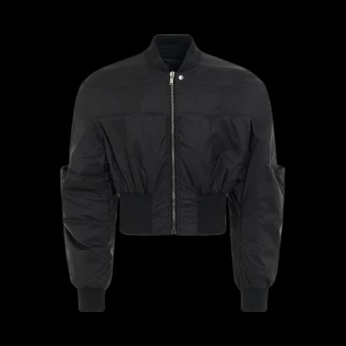 Rick Owens Cropped Girdered Bomber 'Black'