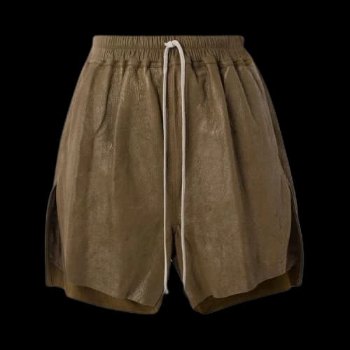 Rick Owens Leather Boxer Shorts 'Dust'
