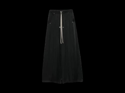 Rick Owens Wide Silk Bela Pants Black