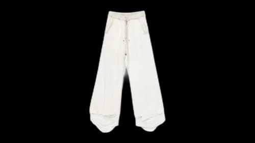 Rick Owens Wide Bela Pants Milk Wash