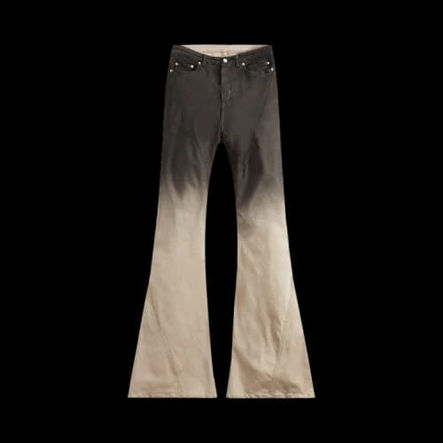 Rick Owens Bias Bootcut Gradient Jeans 'Black/Pearl Degrade'