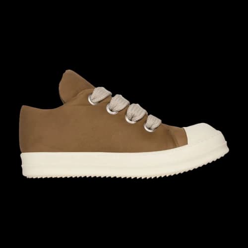 Rick Owens Porterville Runway Jumbo Lace Padded Low Sneaks 'Bean'