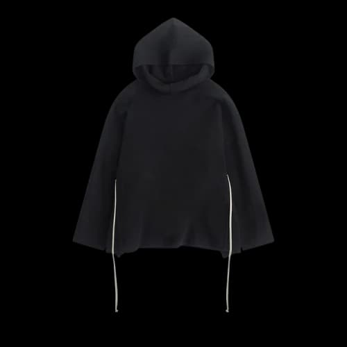 Rick Owens Tunica Hooded Tunic Top 'Black'