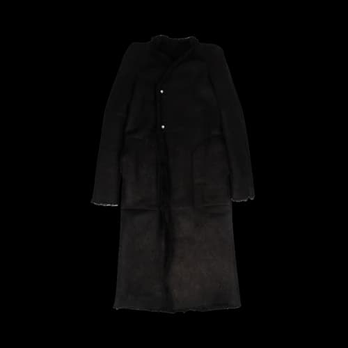 Rick Owens Lamb Shearling Real Fur Coat 'Black'