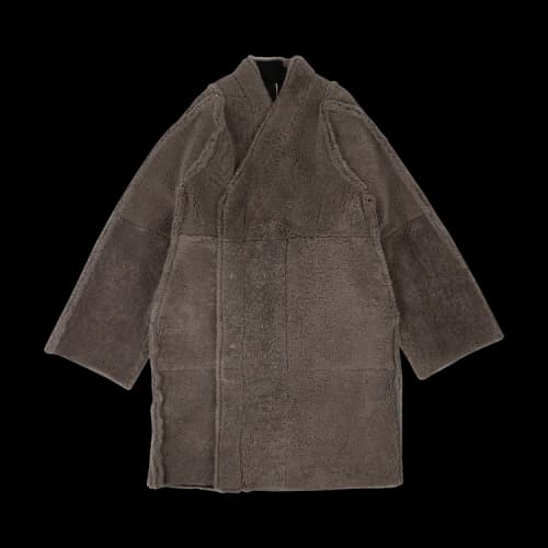 Rick Owens Lamb Shearling Ziosisy Parka Coat 'Dust'