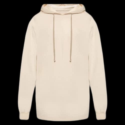 Rick Owens Jersey Hoodie Off White