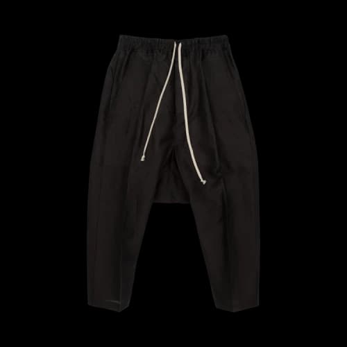 Rick Owens Drawstring Cropped Pants 'Black'