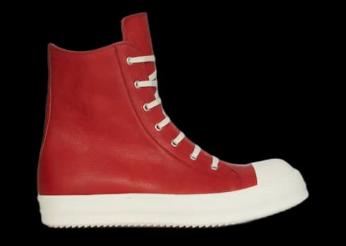 Rick Owens Lido Ramones High Top Red Milk SS24