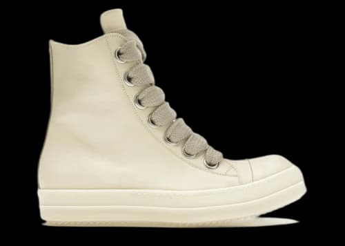 Rick Owens Lido High Sneaks Jumbo Laced Milk