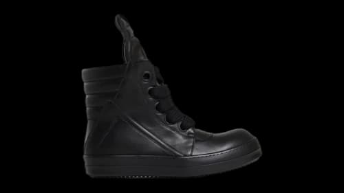 Rick Owens Geobasket Jumbo Lace High Black Black