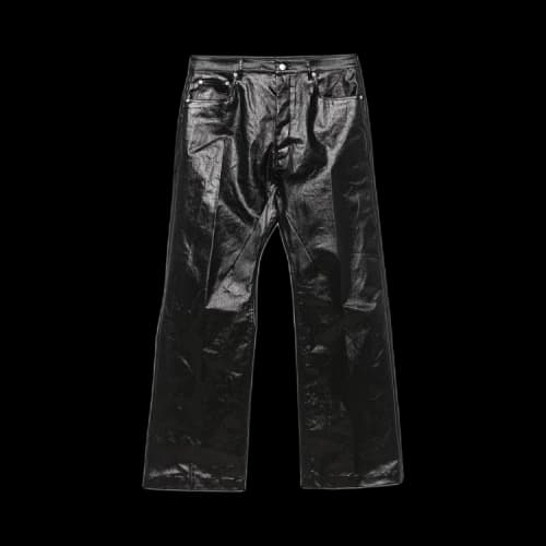 Rick Owens Coated Denim Geth Jeans 'Black'