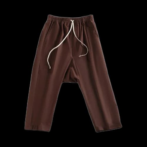 Rick Owens Drawstring Cropped Pants 'Mahogany'