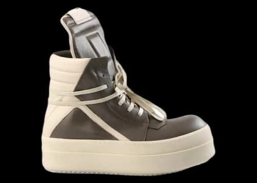 Rick Owens Hollywood Mega Bumper Geobasket High Dust Milk