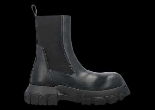 Rick Owens Beatle Bozo Tractor Boot Black