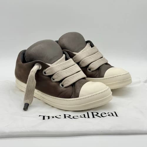 Rick Owens Jumbo Lace Padded Low Mahogany Milk