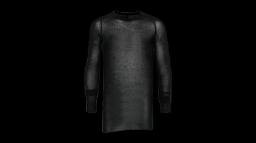 Rick Owens Rib Long Sleeves T-shirt Black
