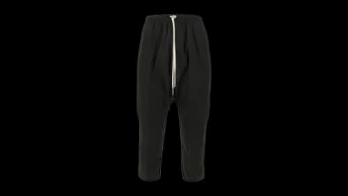 Rick Owens Drawstring Cropped Pants Black